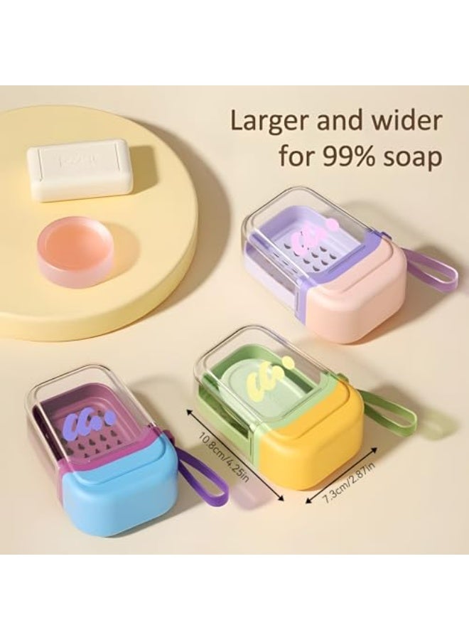 Bukela Dopamine Portable Travel Mini Soap Box, Travel Soap Holder with Draining Layer, Travels Size Toiletry, Portable Soap Container for One Regular Bar Soaps Perfectly (3 pcs) - Image 4