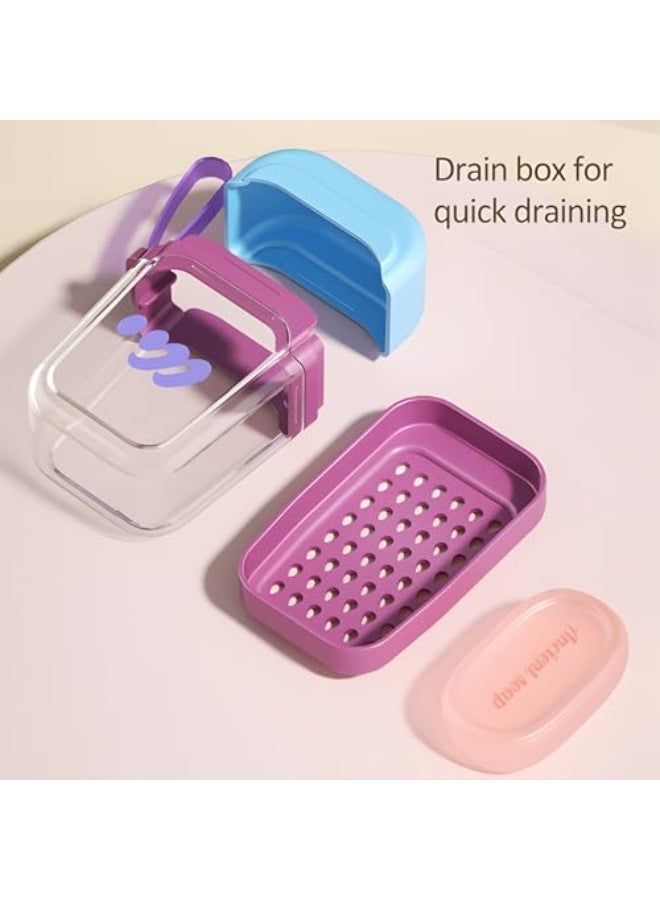 Bukela Dopamine Portable Travel Mini Soap Box, Travel Soap Holder with Draining Layer, Travels Size Toiletry, Portable Soap Container for One Regular Bar Soaps Perfectly (3 pcs) - Image 2