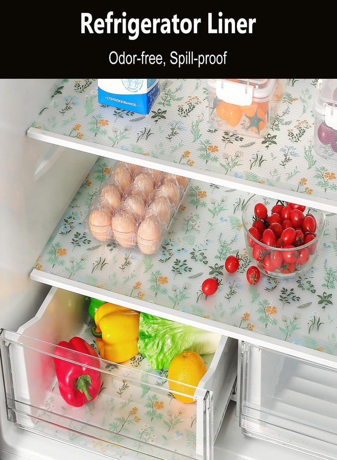 INNOLITES Shelf Liners for Kitchen Cabinets - Drawer Liner Waterproof & Oil-Proof, Non-Adhesive EVA with Floral Pattern - Durable Washable, Easy to Cut (Sage Green, 11.8" x 118") - Image 4