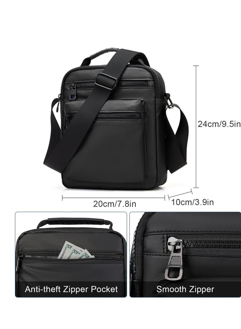 Crossbody Bag for Men, Shoulder Phone Passport, Small Side Bags Black - Image 3