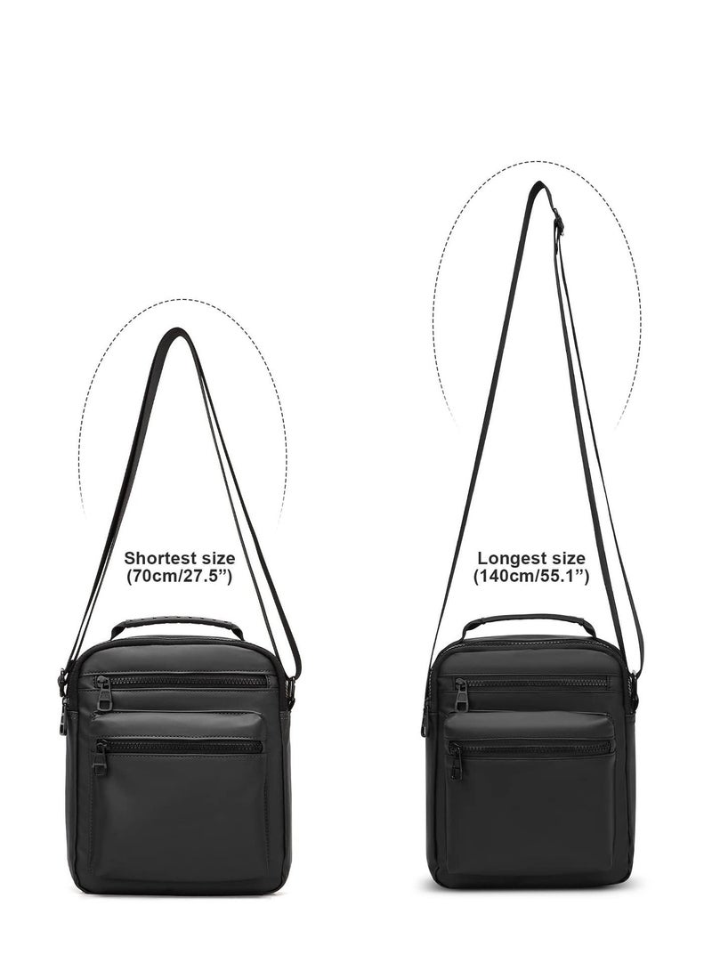 Crossbody Bag for Men, Shoulder Phone Passport, Small Side Bags Black - Image 5
