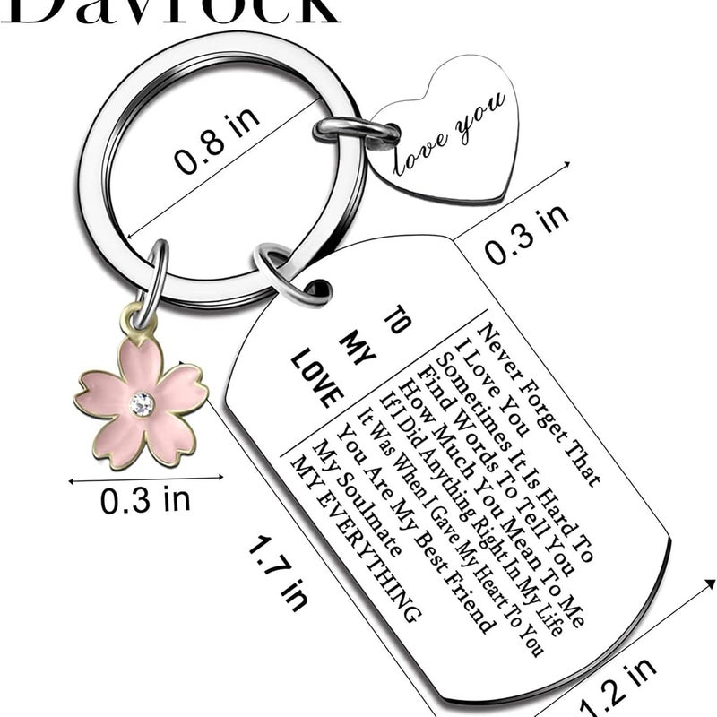 GoodTool Stainless Steel Keychain - To My Love Keychain for Girlfriend - Image 2