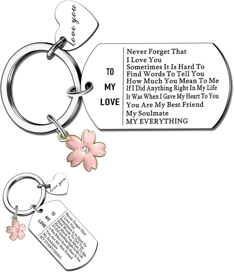 GoodTool Stainless Steel Keychain - To My Love Keychain for Girlfriend - Image 1