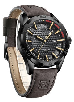 NAVIFORCE NAVIFORCE Men Casual Sport Military Quartz Calendar Wrist Watch for Man Business Leather Waterproof Male Clock  - Image 1