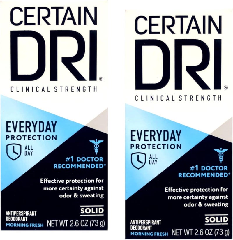 Certain Dri A.M. Solid Antiperspirant/Deodorant 2.6 Oz (2 Pack) - Morning Fresh Scent - Image 1