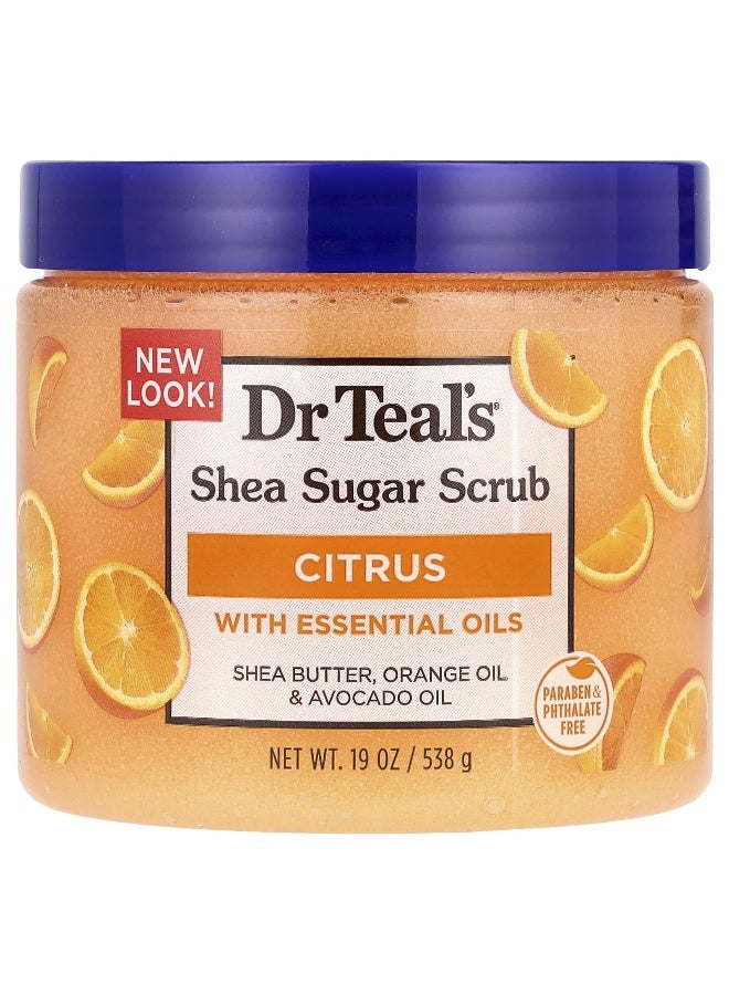 Dr. Teals Dr. Teal's, Shea Sugar Scrub, Citrus, 19 oz (538 g) - Image 1