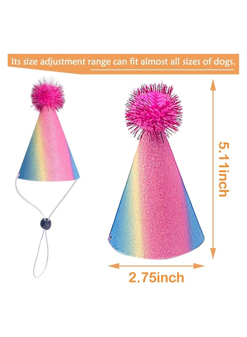 واي آند دي Dog Birthday Hat 6 Pack Party Hats Decorations Supplies for Small Medium Boy Girl Doggie Puppies Cat Kitten Accessories - Image 2