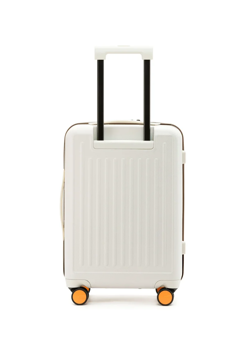 Mokobara TheTransit Cabin Luggage - Polycarbonate Material | Still Loading Brownray 2.0, White