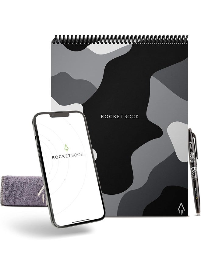 Rocketbook Flip Smart Reusable Notebook – Letter Size (8.5" x 11") – 32 Pages, Dot-Grid, Includes Pilot FriXion Pen & Microfiber Cloth  - Image 2