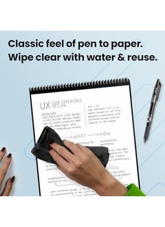 Rocketbook Flip Smart Reusable Notebook – Letter Size (8.5" x 11") – 32 Pages, Dot-Grid, Includes Pilot FriXion Pen & Microfiber Cloth  - Image 3