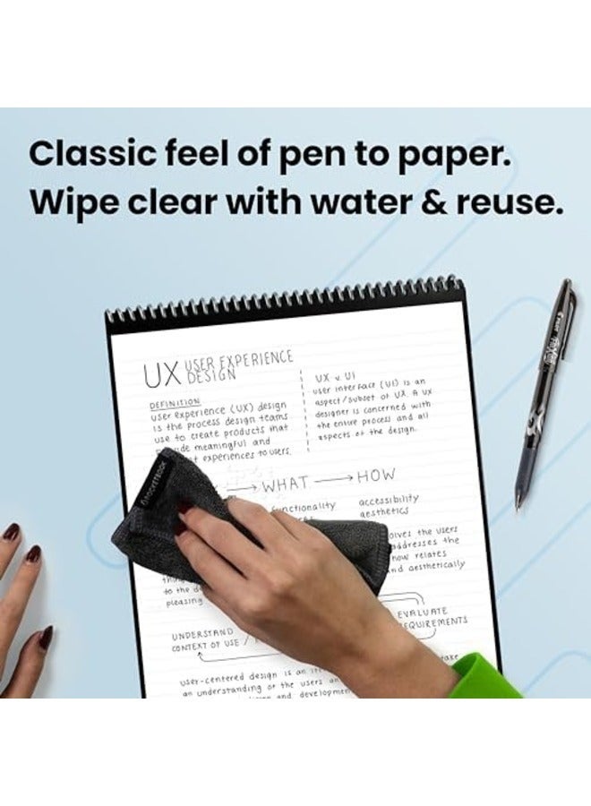 Rocketbook Flip Smart Reusable Notebook, Letter Size, Includes Pilot Frixion Pen & Microfiber Cloth, Digital Note-Taking Notebook for Students, Meetings & Productivity - Image 2