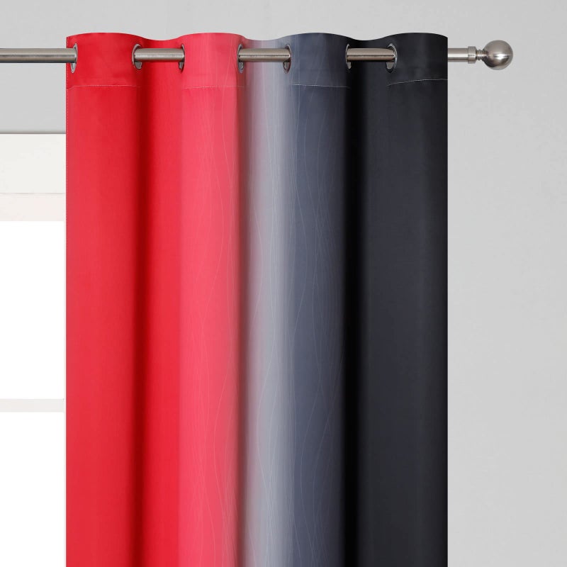 Estelar Textiler Red and Black Blackout Curtains for Bedroom  Thermal Insulated Drapes 108 Inches Long  Full Light Blocking Energy Saving Long Curtains for Living Room  52Wx108L  2 Panels - Image 4