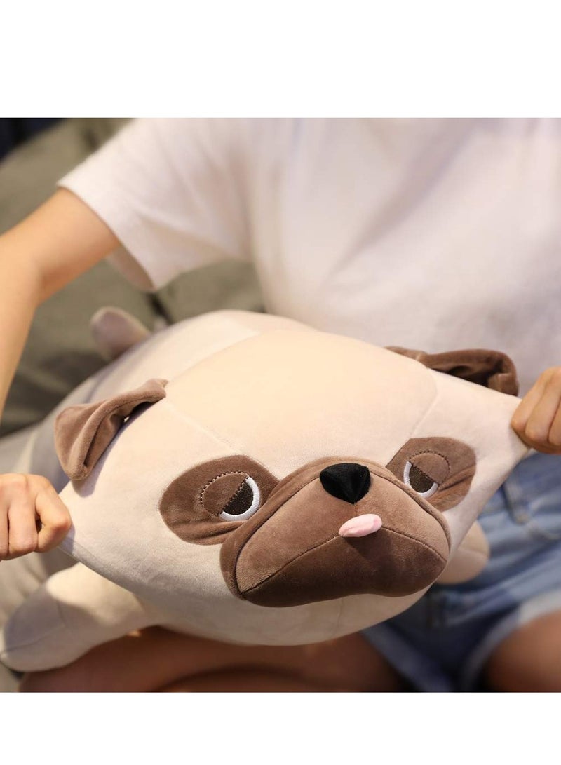 DURKU Plush Dog Cushion, 20" Stuffed Animal Throw Plushie Pillow Doll, Cute Dog Plushie Dolls Throw Pillow Birthday Gifts for Children Kids Adults (Brown) - Image 5