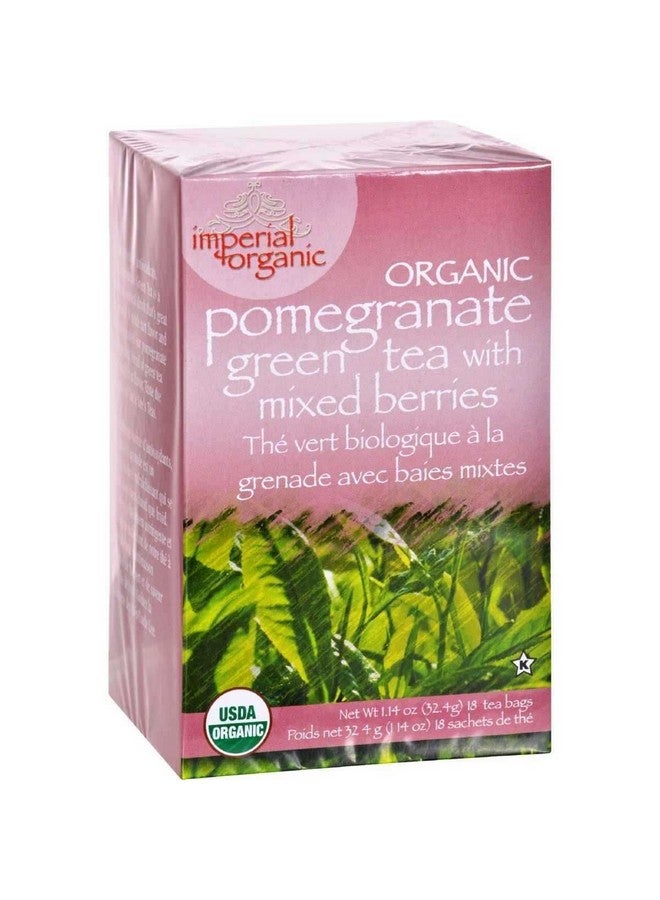 Uncle Lee's Tea Imperial Organic Pomegranate Green Tea with Mixed Berries 18 Tea Bags