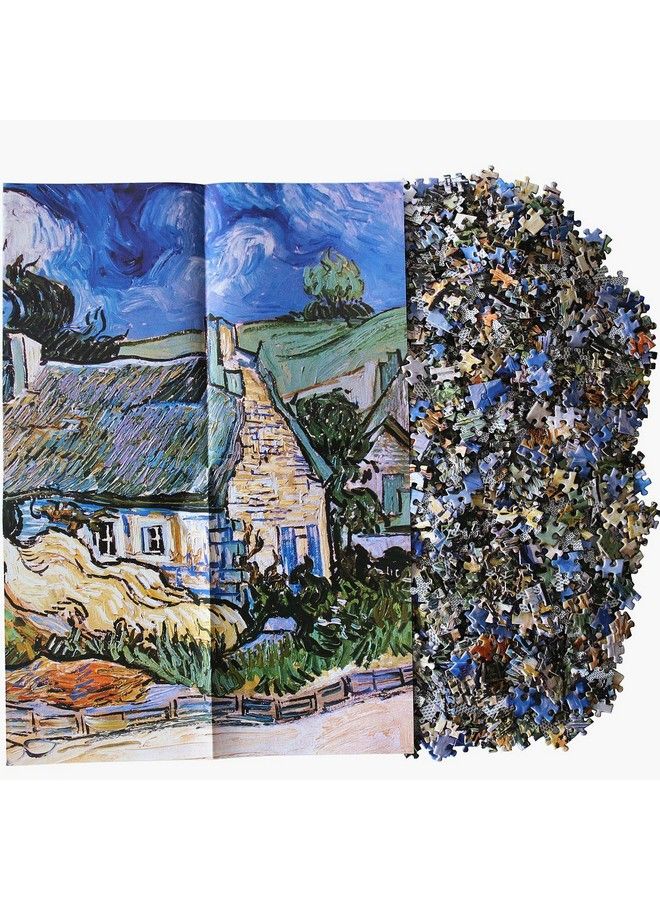 Thatched Cottages At Cordeville By Vincent Van Gogh Jigsaw Puzzle 1000 Piece Museum Collection Famous Painting Art Puzzles For Adults - Image 5