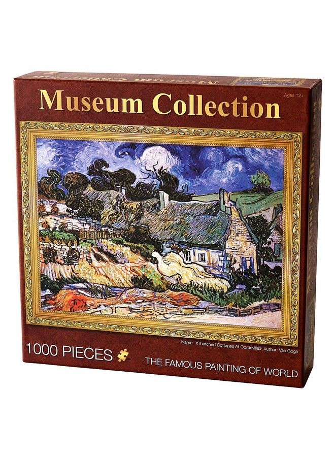 Thatched Cottages At Cordeville By Vincent Van Gogh Jigsaw Puzzle 1000 Piece Museum Collection Famous Painting Art Puzzles For Adults - Image 3