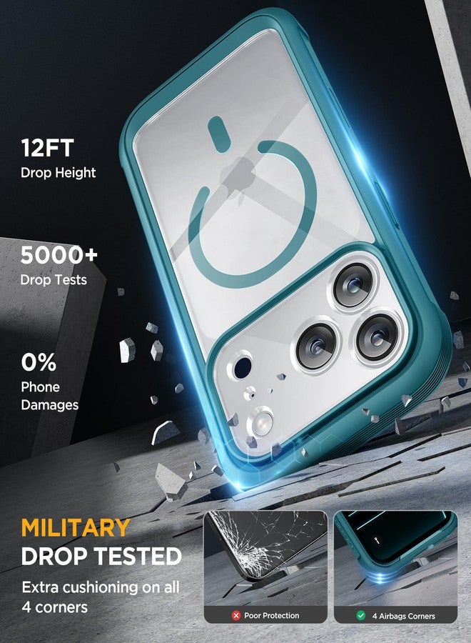 Miracase for iPhone 17 Pro Max Case 6.9" Full-Body Phone Case with Built-in Glass Screen Protector& Full Camera Protector,[Magnetic with MagSafe] Drop Proof 17 ProMax Cover, Green - Image 5