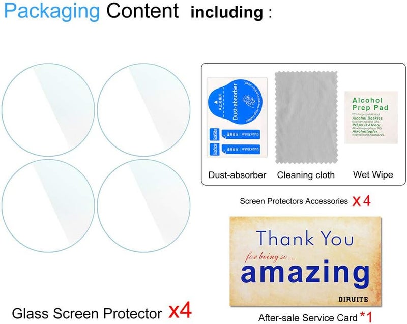 Suoman 4-Pack for Garmin Forerunner 55/45 / 45S Screen Protector, [Anti-Scratch] 2.5D 9H Hardness Ultra-Thin Tempered Glass Screen Protective Film - Image 2