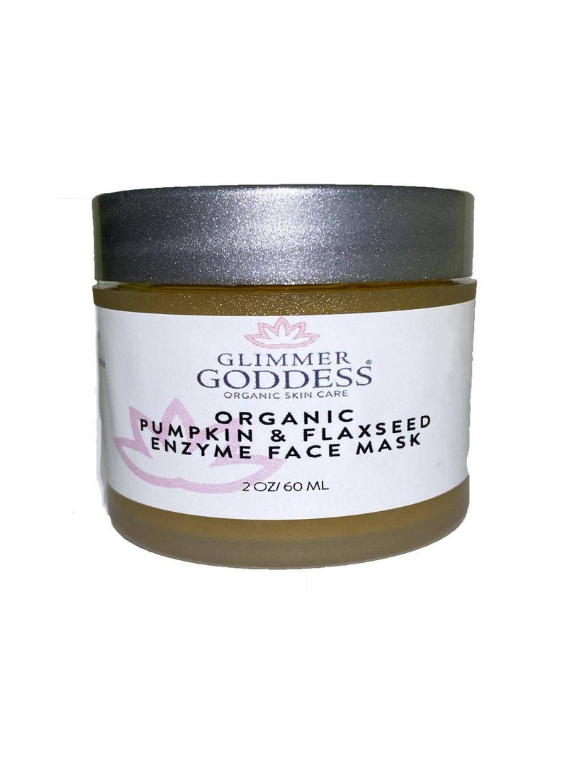 glimmer goddess GLIMMER GODDESS Organic Face Mask to Nourish and Glow  Pumpkin and Flaxseed 2 oz 