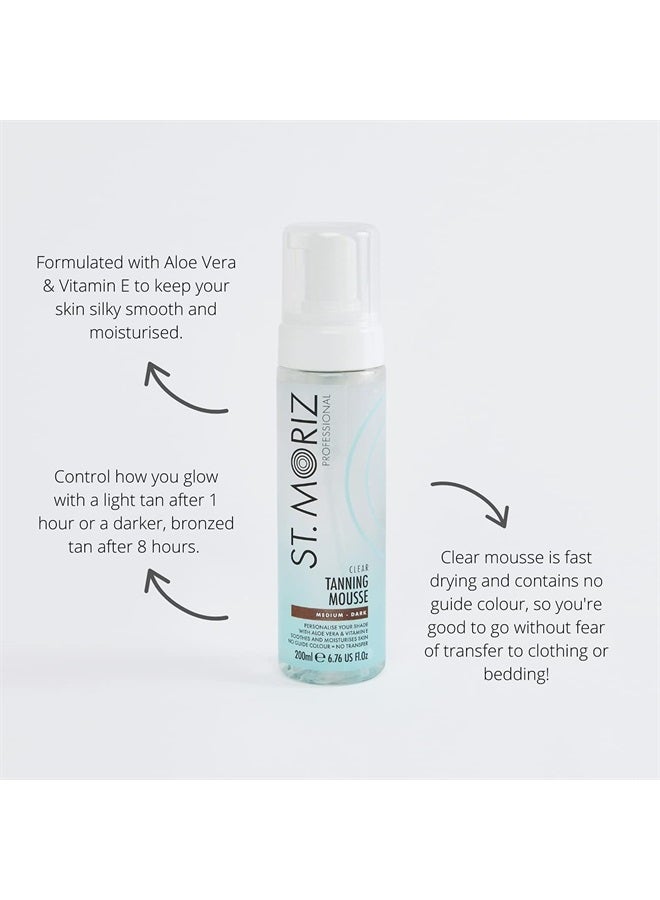 St. Moriz St Moriz Professional Clear Tanning Mousse with Aloe Vera & Vitamin E, Fast Drying Vegan Fake Tan, Medium to Dark (200ml) - Image 2