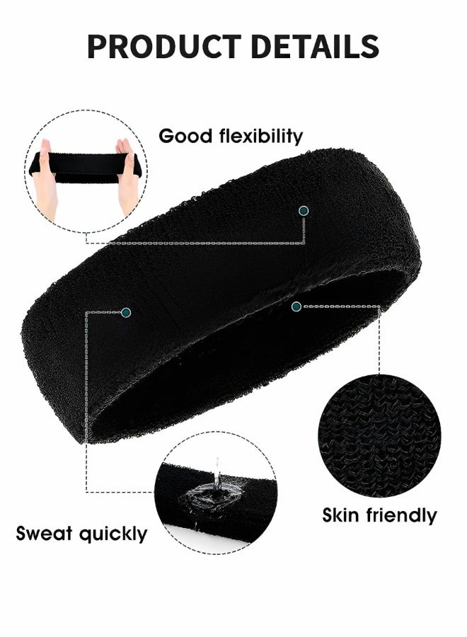 GROIC 3 PCS Sweatband Set Sports Headband Wristband Set NBA James King Logo Cloth Wristband Wrist Sweatband Headbands Set for Basketball, Football, Running, Gym & Exercise - Image 3