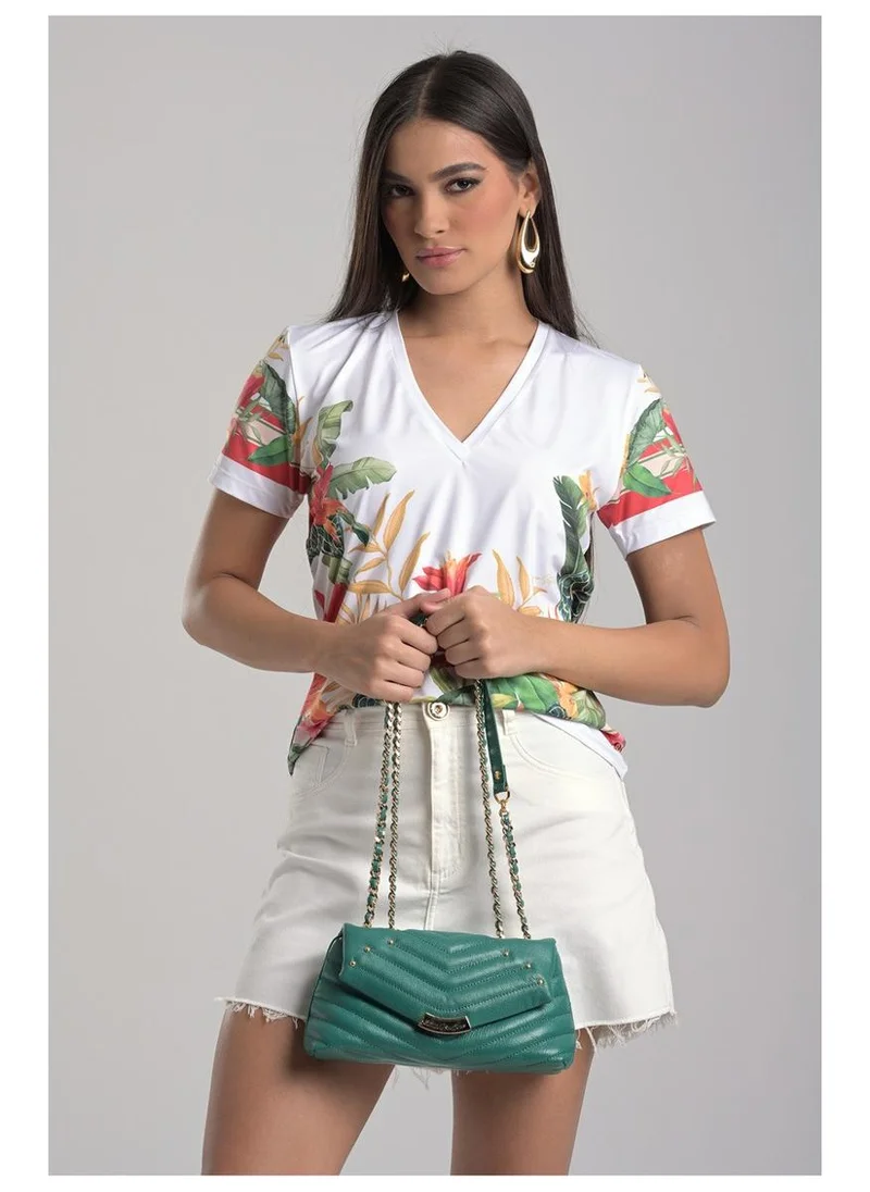 Carmen Steffens  Eucalyptus Green Quilted Leather Bag with Metal Application for Women | Best Price UAE