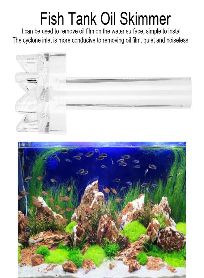Chiffonade Transparent Acrylic Fish Tank Oil Skimmer Portable Degreasing Skimmer Inflow Outflow Tube Aquarium Filter Small Nano Fish Tank Accessories - Image 4