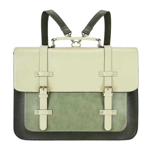 ECOSUSI Laptop Bag for Women Vegan Leather Messenger Purse Fashion Briefcase Backpack 15.6 inch Computer Satchel Handbag - Image 1