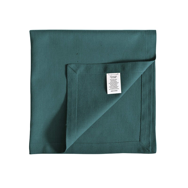 FINGERCRAFT Fingercraft Dinner Cloth Napkins  Cotton Linen Blend Fabric  12 Pack Easter Special  Mitered Corners for Every Day Use Napkins are Pre Shrunk and Good Absorbency Teal  - Image 4