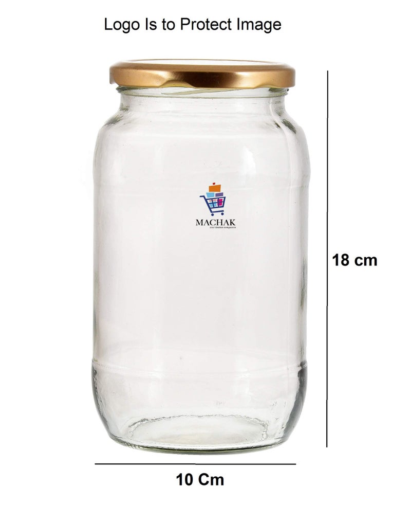 Machak 1000 Gram Glass Jar Set of 4 Air Tight Jar Spice Jar, Honey Jar, Glass Jar for Kitchen Storage Set - Image 2
