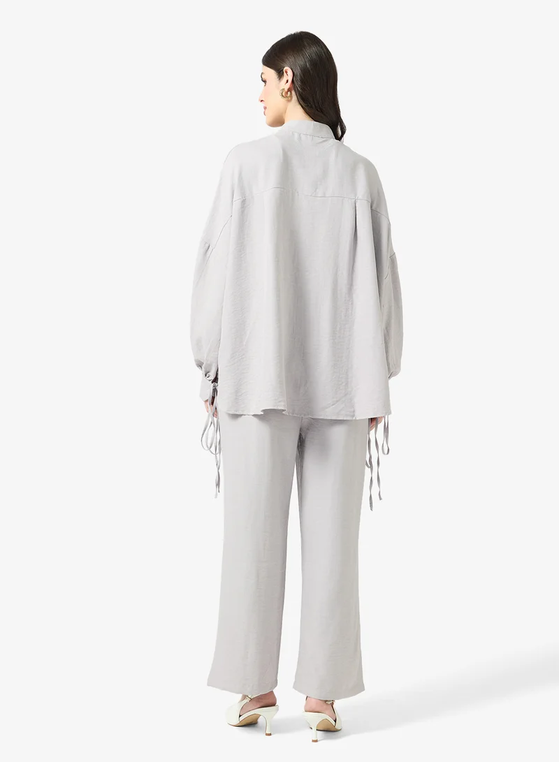 ايلا طقم قميص طويل وبنطلون بأزرار