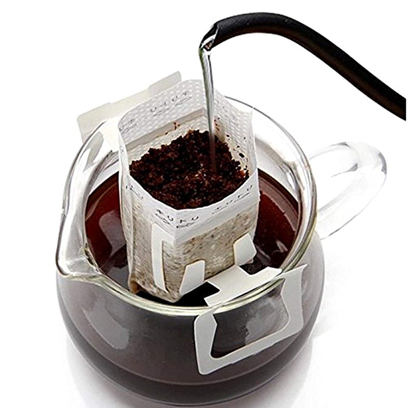Coffee Filter Paper Bag 100 pieces Hanging Ear Drip Coffee Bag Single Serve Disposable Drip Coffee Filter Bag Perfect for House Travel Office Daily 100
