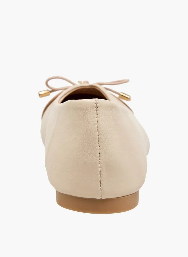 Flora Bella By Shoexpress CREAM Flora Bella Women Bow Detail Ballerina Shoes for Women | Best Price UAE
