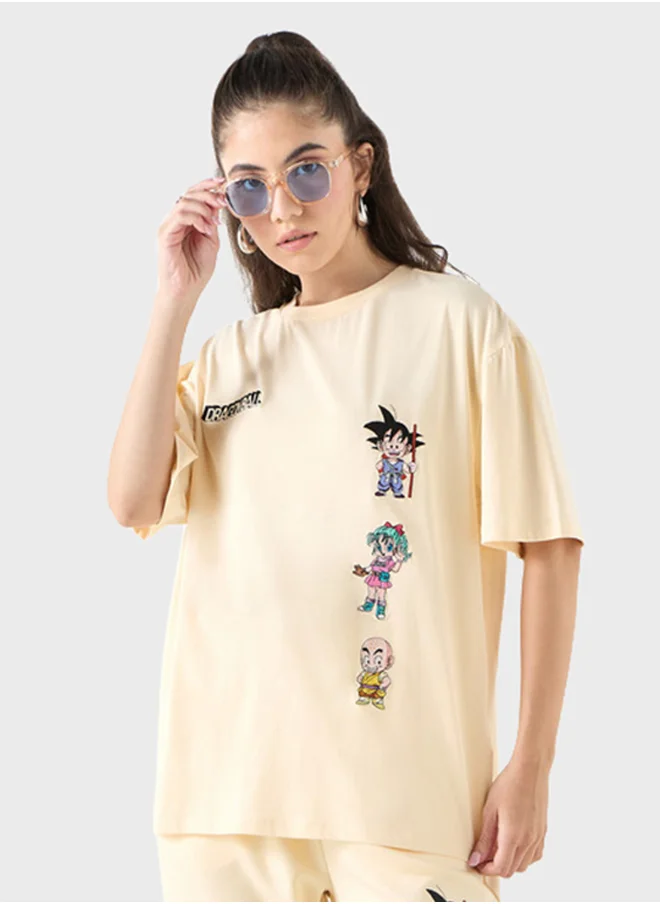 SP Characters Embroidered Crew Neck T-Shirt