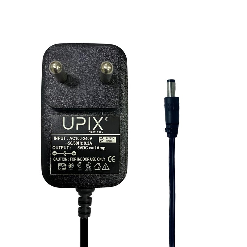 Upix 5V 1A SMPS Power Adapter (with DC Pin), Power Supply AC Input 100-240 V for Set Top Box, DTH Box, Router, Modem, Torch, Portable Monitors, Blood Pressure Monitors, Nebulizers, Other Small Medical Equipment, Other Electronic & IT Gadgets - Image 2