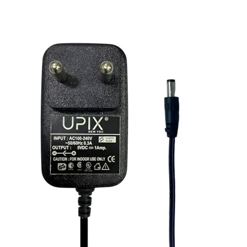 Upix 5V 1A SMPS Power Adapter (with DC Pin), Power Supply AC Input 100-240 V for Set Top Box, DTH Box, Router, Modem, Torch, Portable Monitors, Blood Pressure Monitors, Nebulizers, Other Small Medical Equipment, Other Electronic & IT Gadgets - Image 1