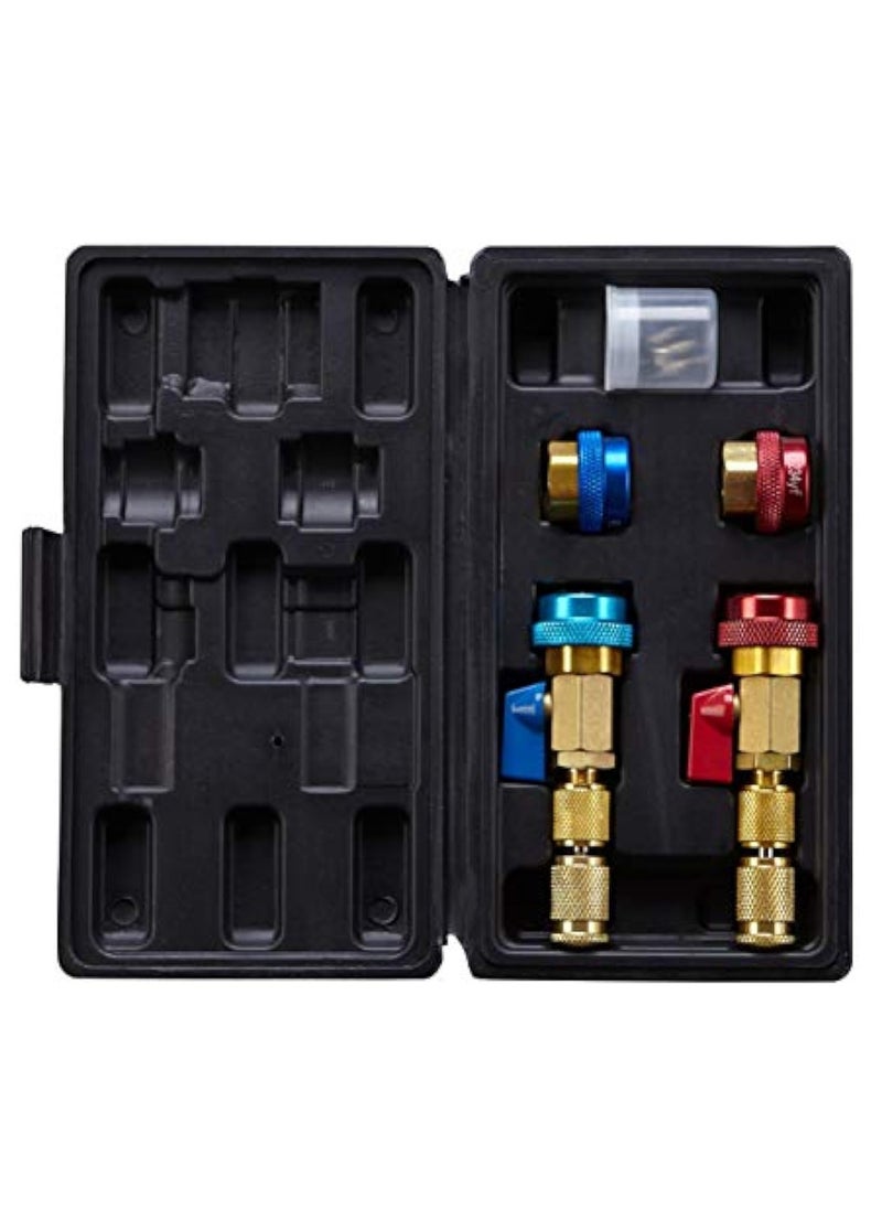 KASTWAVE - R134A R1234YF Valve Core Remover and Installer Tool Set, Quick Couplers Adapter, for Standard and JRA Valve Core Couplers - Image 1