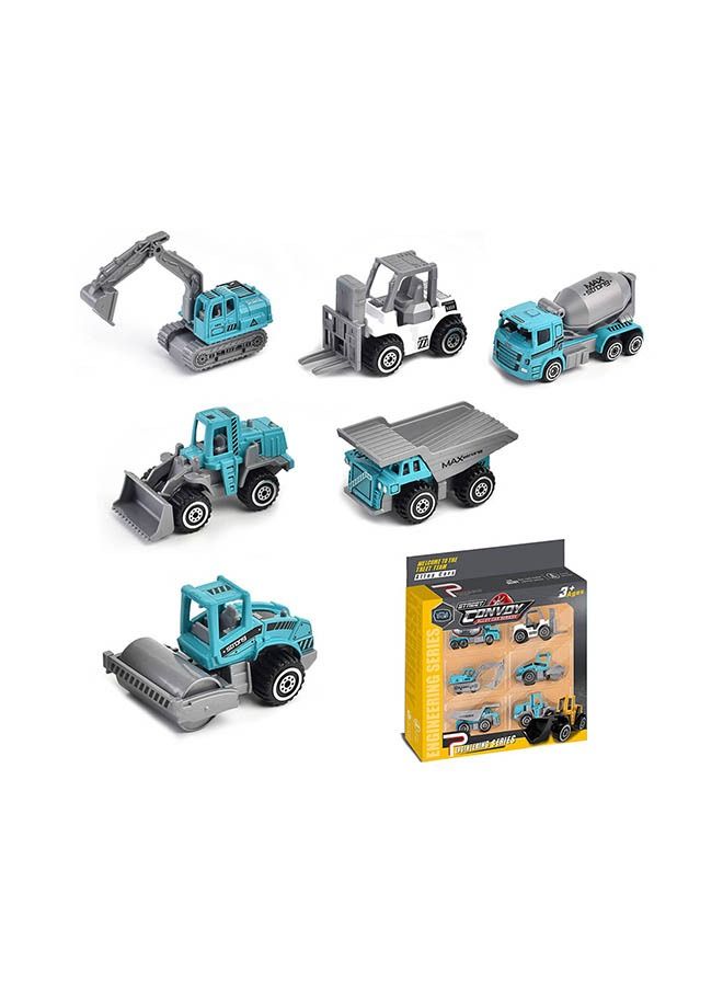 Little Story Little Story Alloy Sliding Engineering Toy Truck (6 Pcs)-Multicolor  - Image 2