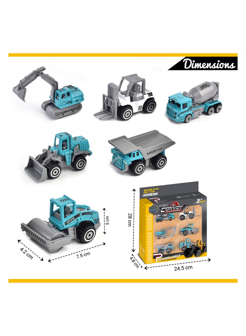 Little Story Little Story Alloy Sliding Engineering Toy Truck (6 Pcs)-Multicolor  - Image 3