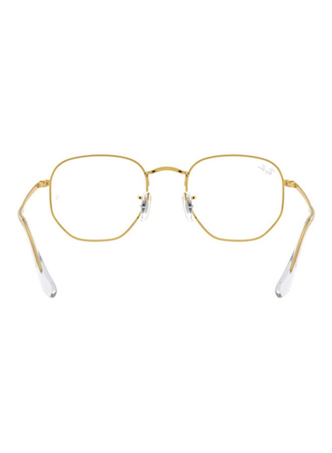 Ray-Ban Unisex Hexagon Shape Eyeglass Frame RX6448 3086 51 - Lens Size: 51mm - Gold - Image 4