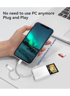 erorex Sd Card Reader For Iphone Ipad Trail Game Camera Sd Card Reader Viewer Memory Card Reader Adapter With Sd And Microsd Card Slots Plug And Play  - Image 2
