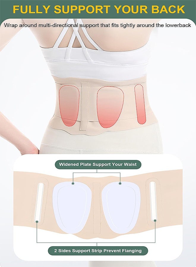 Blue zoo Back Brace with 2 Lumbar Pad, Adjustable Back Support Belt, Back Belt Sciatica Pain Relief Back Brace for Women Men - Image 2