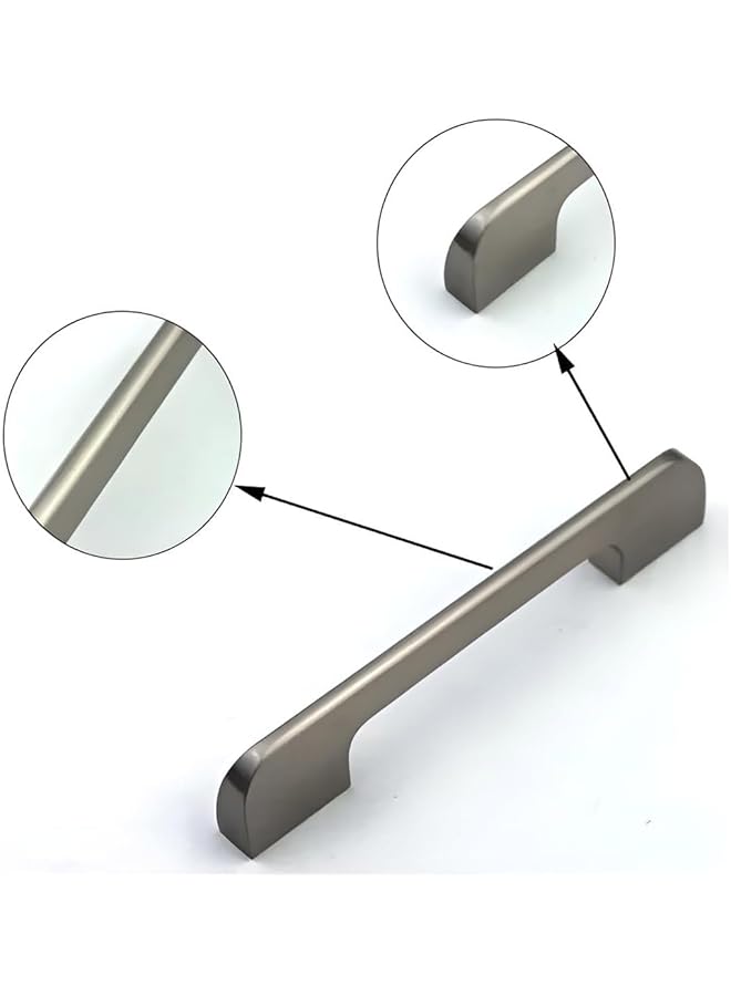 erorex Solid Aluminum Drawer Handle Pack Of 6 Cupboard Door Pulls Grey For Kitchen Cupboard Furniture Bedroom Drawer Wardrobe Home Decorating Grey Hole Spacing 160Mm - Image 3
