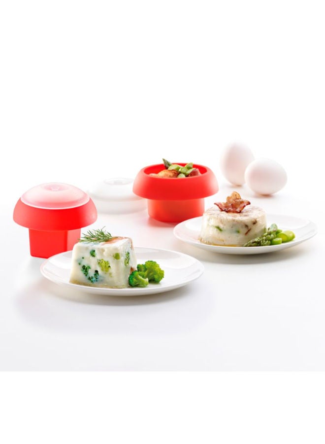 Lekue Microwave Ovo Egg Cooker, 2 Piece Kit -Red - Image 3