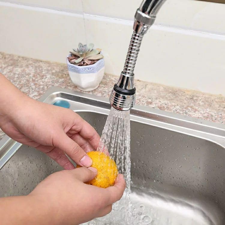 zoba 360-Degree Rotating Flexible Kitchen Sink Faucet Attachment, Water-Saving Filter Head, Bathroom Accessories, Tool-Free Installation - Image 5