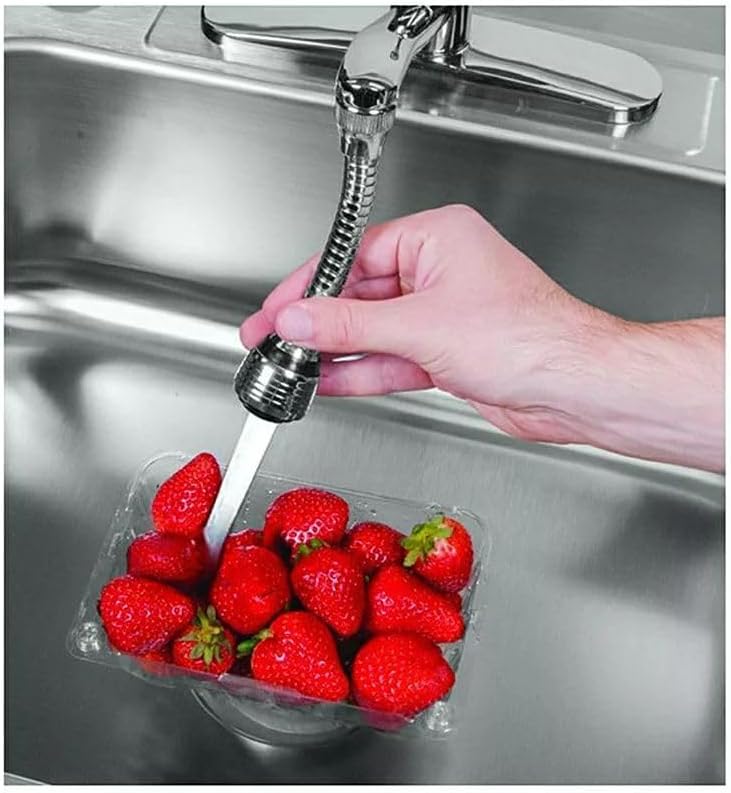zoba 360-Degree Rotating Flexible Kitchen Sink Faucet Attachment, Water-Saving Filter Head, Bathroom Accessories, Tool-Free Installation - Image 4