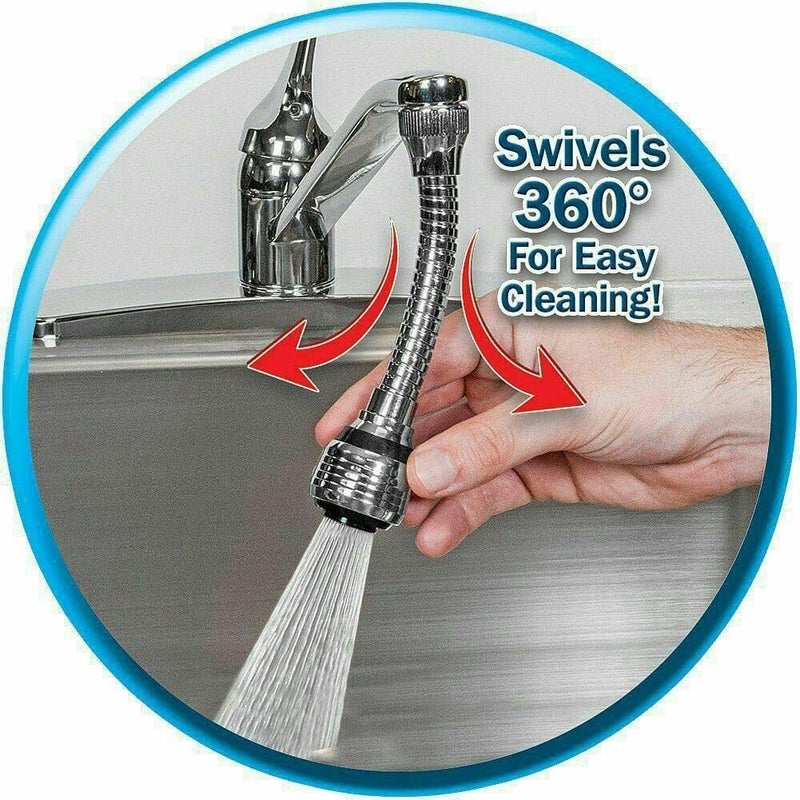 zoba 360-Degree Rotating Flexible Kitchen Sink Faucet Attachment, Water-Saving Filter Head, Bathroom Accessories, Tool-Free Installation - Image 3