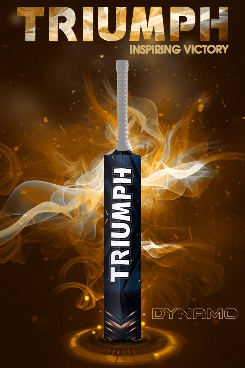 TRIUMPH مضرب كريكيت محترف من دينا مو إنجليزي من الصفصاف للرجال | جاهز للعب | خفيف الوزن مع حقيبة كريكيت KB-222 لون-2 - Image 3