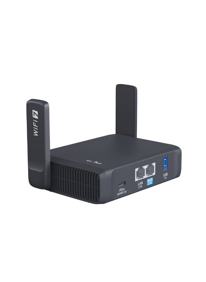 GL.iNet GL-BE3600 (Slate 7) Portable Travel Router, Pocket Dual-Band Wi-Fi 7, 2.5G Router, Portable VPN Routers WiFi for Travel, Public Computer Routers, Business Trip, Moblie/RV/Cruise/Plane - Image 3