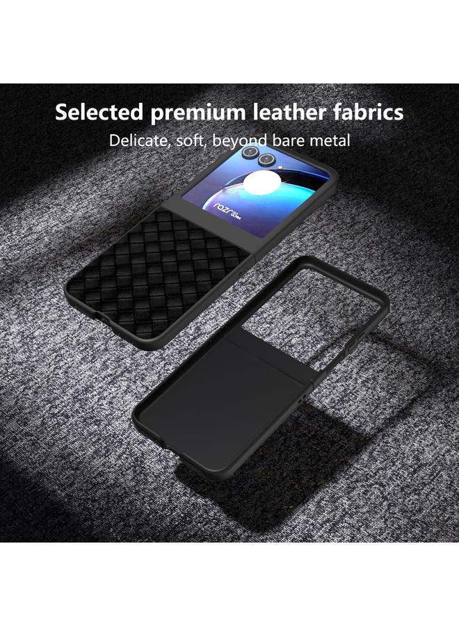 اس-توب جراب لهاتف موتورولا رازر 50، جراب هاتف من البولي يوريثان بإطار أسود وملمس منسوج - Image 4